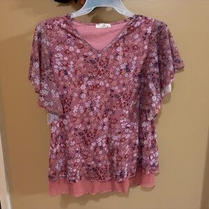 Floral Pink Women's Top